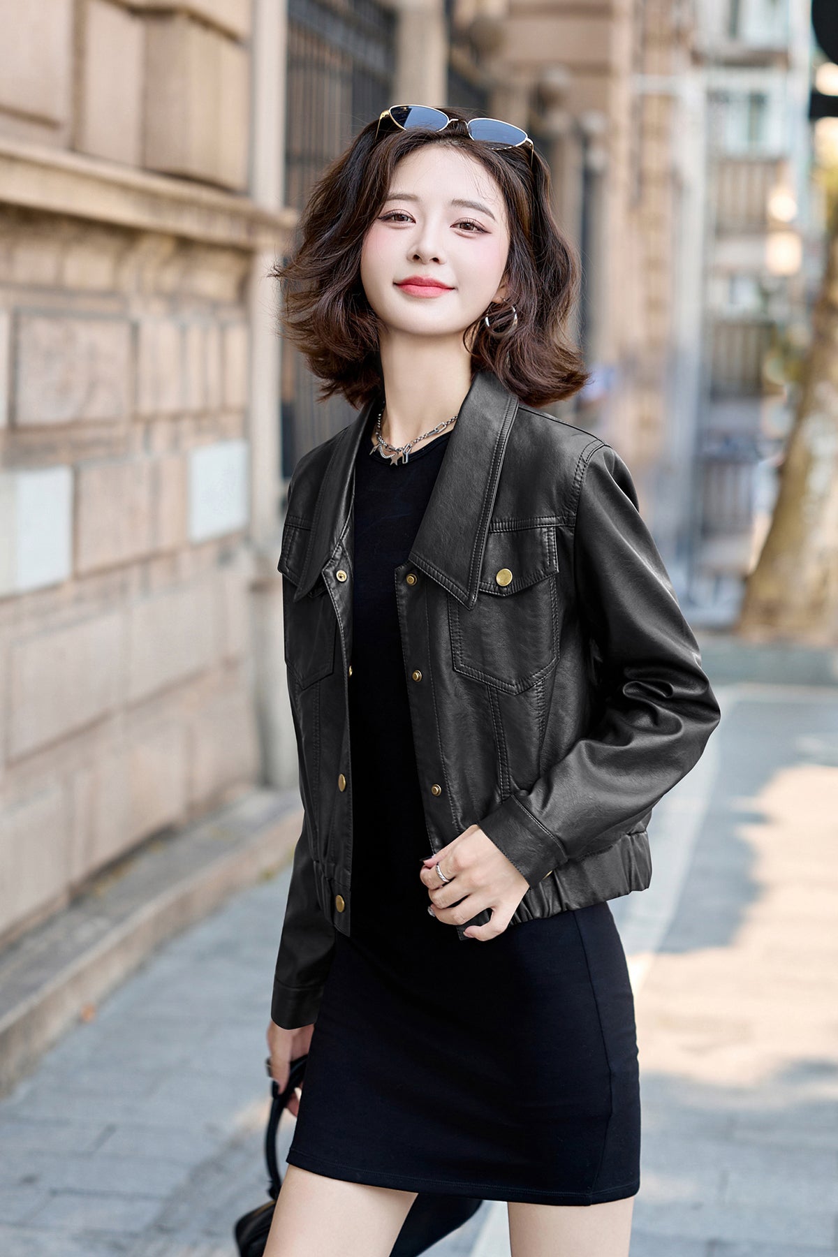 PU Leather Retro Short Jacke MX1102 – Macghee