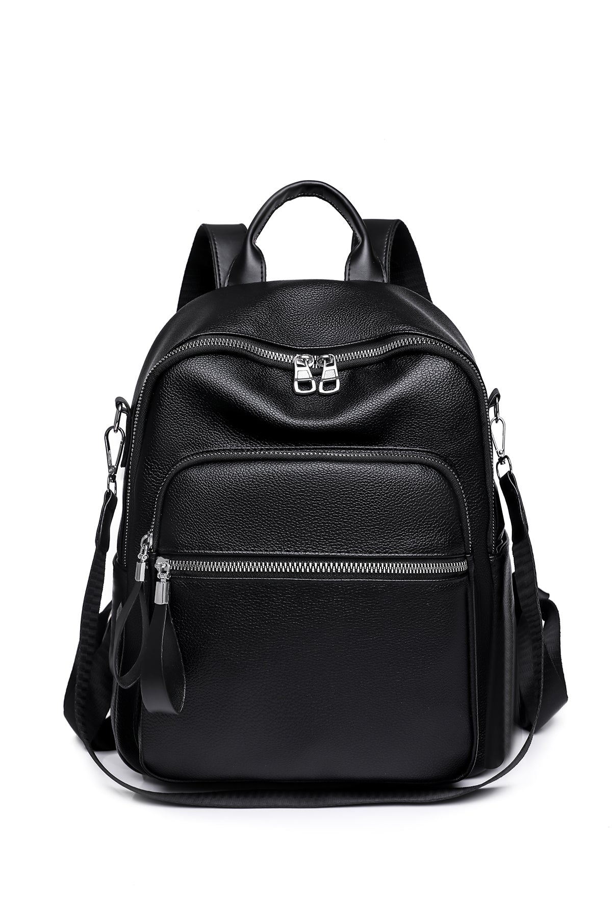 Black Zippered Backpack