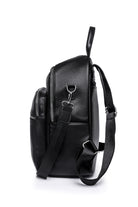 Black Zippered Backpack side display