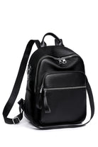 Black Zippered Backpack side view