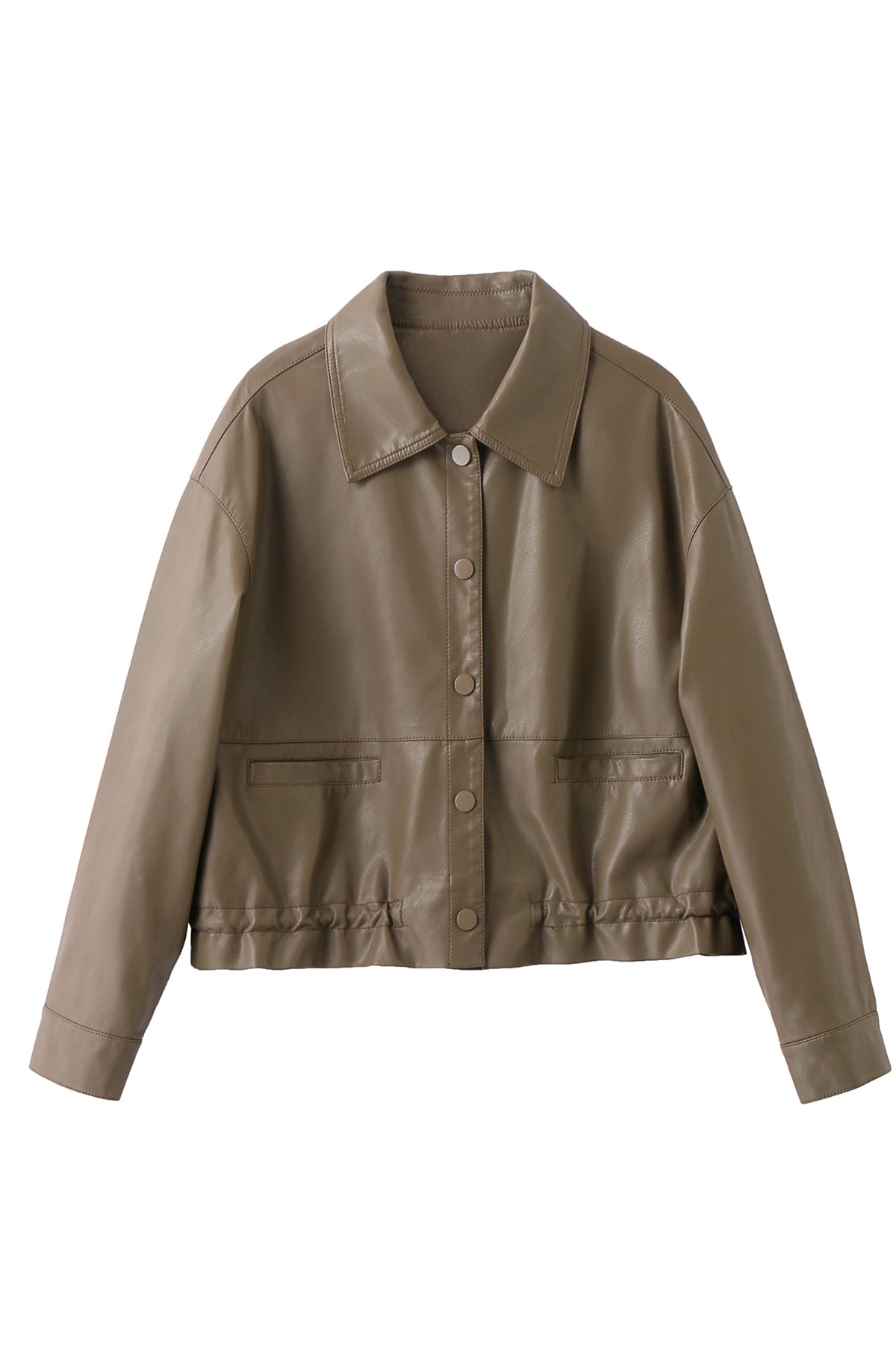 Single-breasted soft faux leather jacket MX-59929 – Macghee