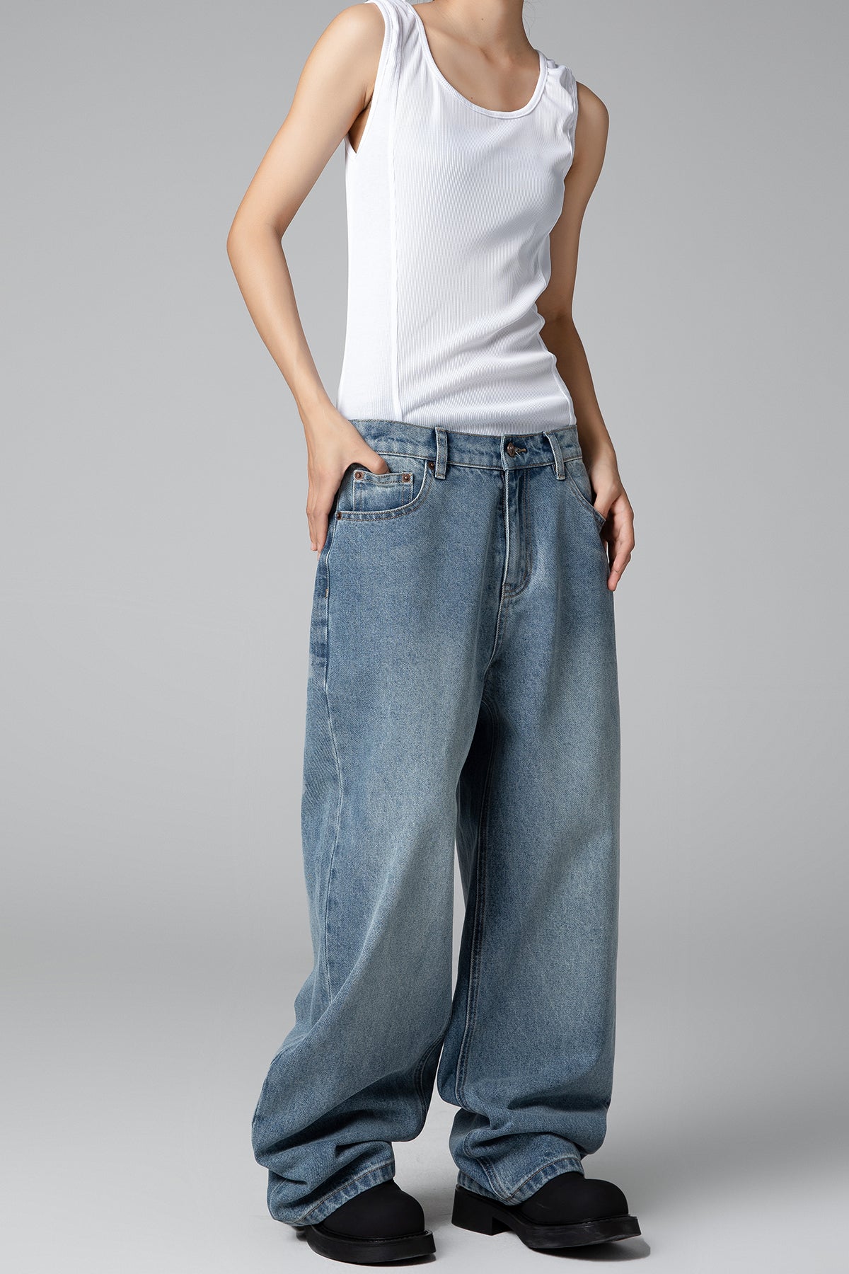 Casual Wide-Leg Straight-Leg Jeans for Women - Women’s Barrel Jeans - S-XL - Macghee