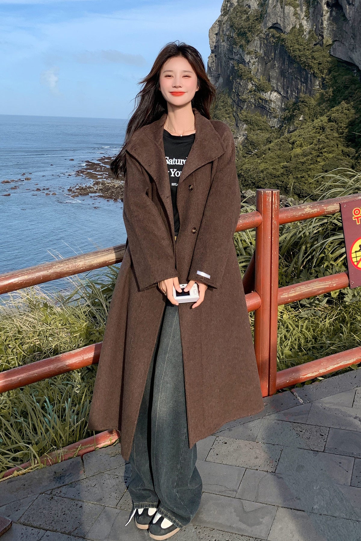 Brown Handmade popular Wool Coat