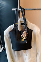 Elegant Black 2 in 1 Scoop Neck Tote for Everyday Use