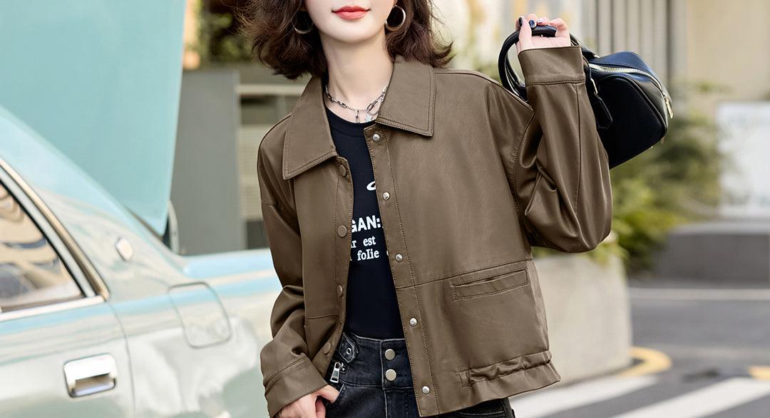 Fashionable womens cropped jackets