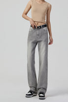 Gray Jeans for Women - Wide Leg Barrel Fit - Perfect Gray Jeans Style - S-XL - Macghee