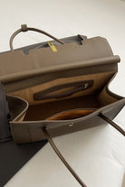 Gray Solid Color Large Capacity Briefcase lining display