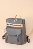 Gray Women's Laptop Backpack in Nylon