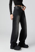 High Waist Black Flare Jeans for Women - Nostalgic Washed Finish - Women’s Must-Have Denim - S-XL - Macghee