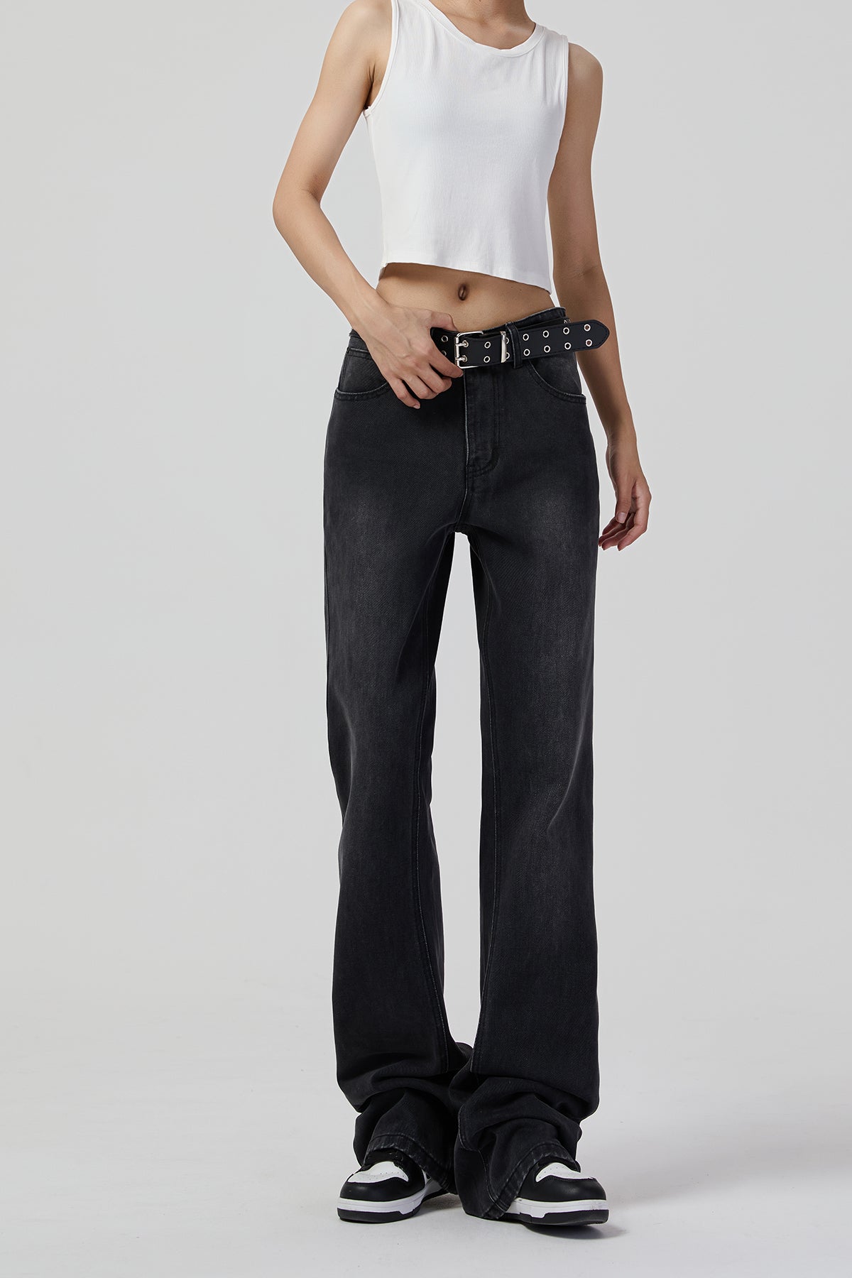 High Street Womens-Wide-Leg-Jeans - Modern Flared Pants