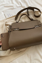 Macghee Gray Designer Briefcase for Women Size Comparison