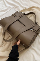 Macghee Gray Designer Briefcase for Women front view