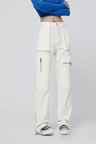 Multi-Pocket High Street White Casual Straight Denim - Trendy White Jean Jacket - S-XL - Macghee