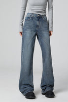 Nostalgic Washed High Waist Light Blue Wide Leg Jeans - Women’s Denim Must-Have - S-XL - Macghee