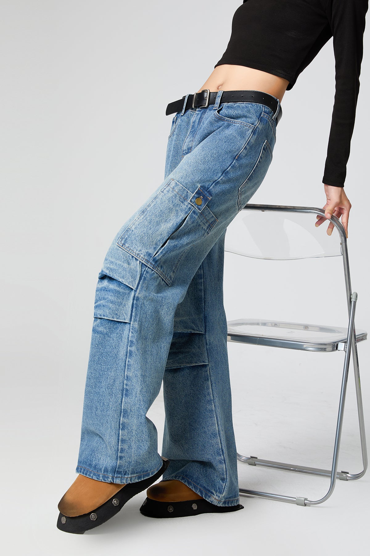 Nostalgic Washed High Waist Wide Barrel Jeans for Women - Comfortable Barrel Jeans - S-XL - Macghee