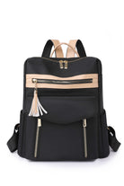 Nylon Laptop Backpack Black for Women