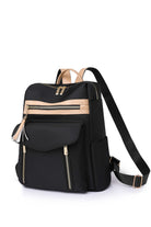 Nylon Laptop Backpack Black for Women Bevel display