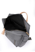 Nylon Laptop Backpack Gray for Women lining display