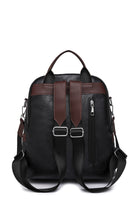 PU Backpack Black for Women Back View