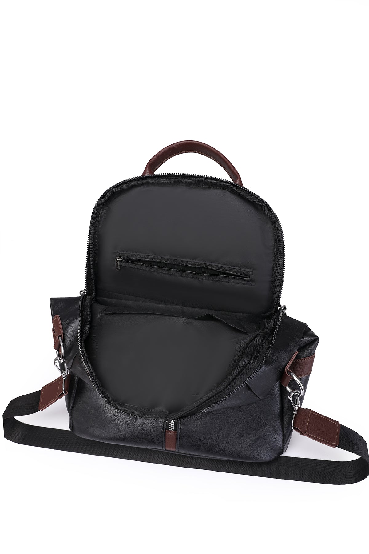 PU Backpack Black for Women Lining Display