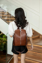 PU Backpack Brown for Women