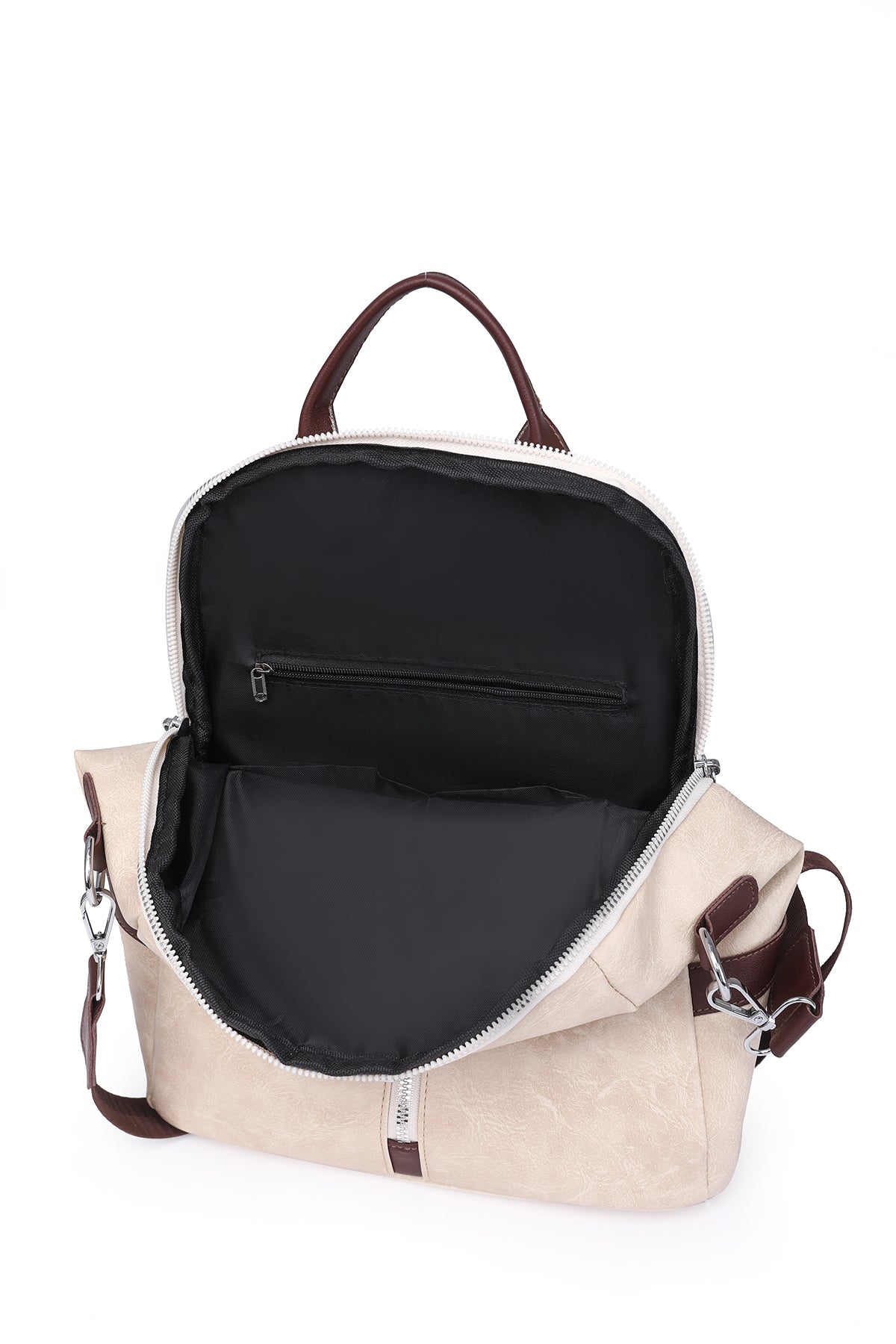 PU Backpack White for Women Lining Display