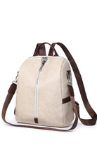 PU Backpack White for Women Side Display