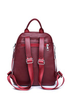 Red Zippered Backpack back display