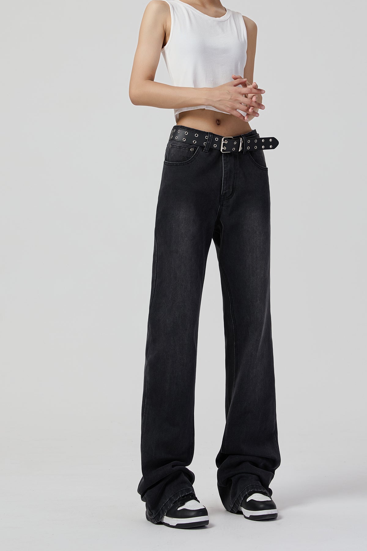 Retro Womens-Wide-Leg-Jeans - Scimitar Flared Design