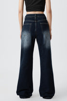 Straight-Leg Loose Bootcut Jeans for Women - Cool Pleated Design - S-XL - Macghee