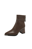 Sustainable Leather Brown Ankle Boots