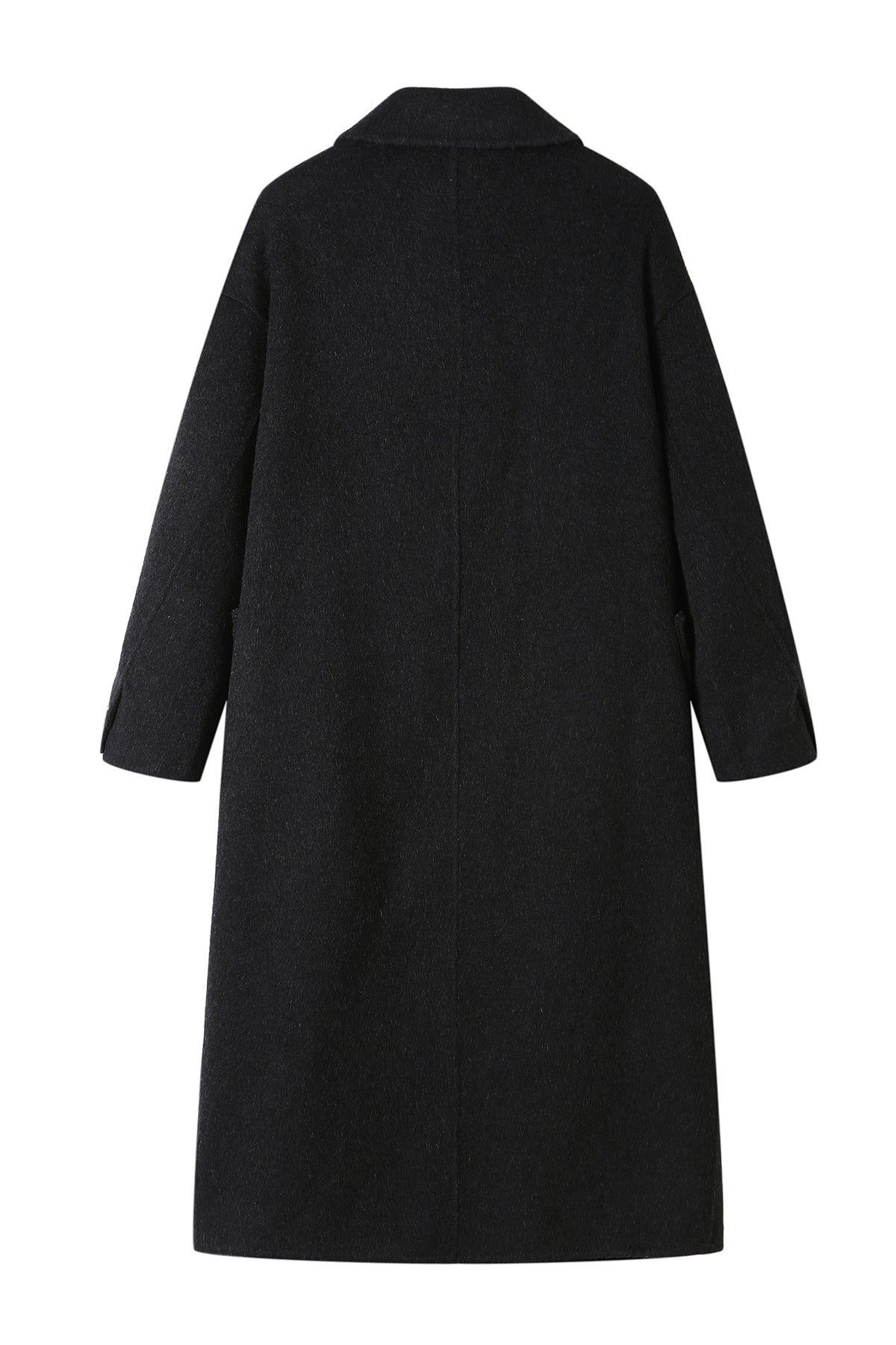 Timeless Black Single Breasted Wool Blend Coat Cozy and Elegant Winter Coat 