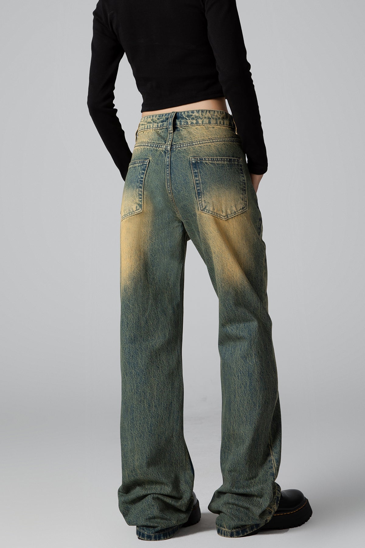 Vintage Washed High Rise Wide Leg Jeans for Women - Timeless Straight Leg Denim - S-XL - Macghee
