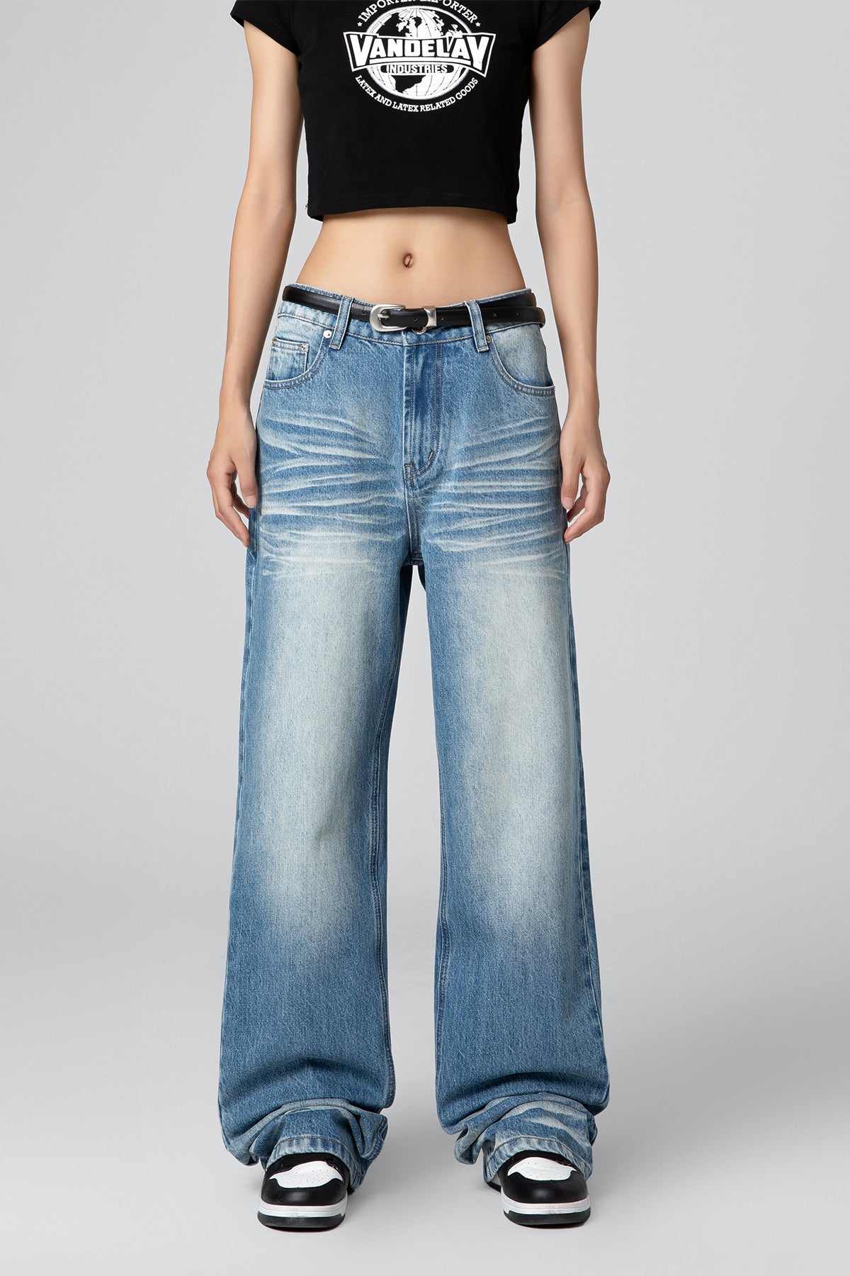 Vintage Washed Wide Leg Bootcut Jeans for Women - Classic Denim - S-XL - Macghee