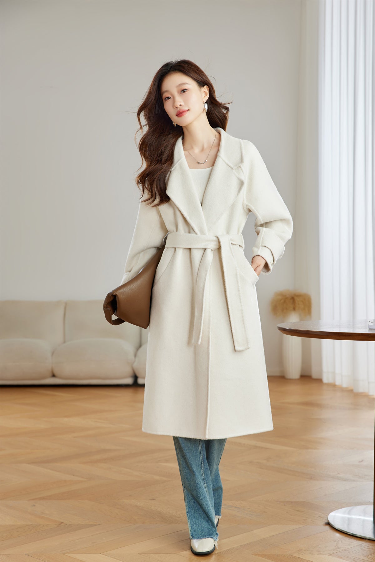 White Women's Wool Jacket