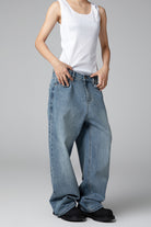 Women’s Barrel Jeans - Wide-Leg Straight-Leg Casual Denim - S-XL - Macghee