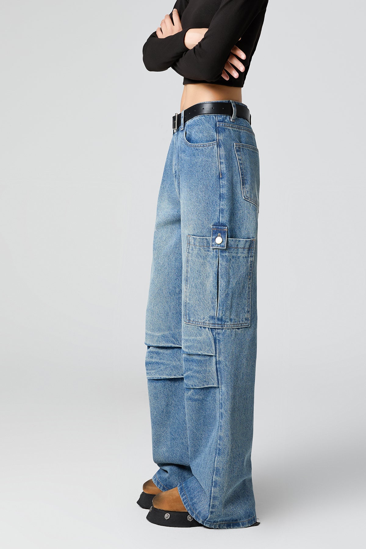 Women’s Nostalgic Washed High Waist Wide Barrel Jeans - Perfect for Every Day - S-XL - Macghee