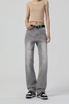 Women’s Wide Leg Barrel Gray Jeans - Classic Gray Jeans Design - S-XL - Macghee