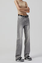 Women’s Wide Leg Barrel Gray Jeans - Versatile Gray Jeans - S-XL - Macghee