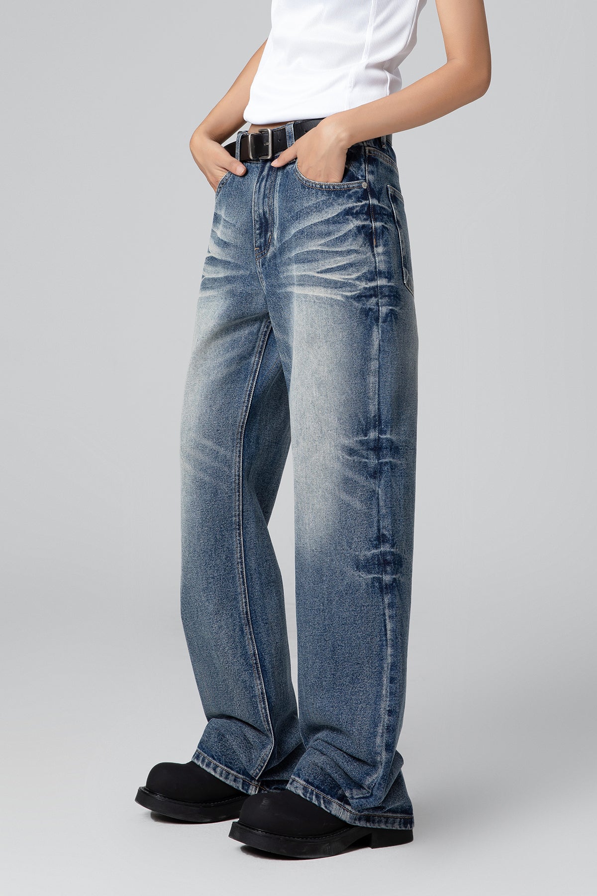 Women’s High-Rise Straight-Leg Flared Jeans - High Waisted Straight Leg Denim - S-XL - Macghee