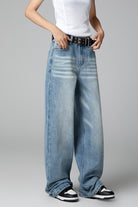 Women’s Straight Leg Blue Jeans - High Waist Fit BC739 - Casual Denim - S-XL - Macghee