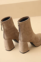 Women's suede and leather front ankle boots for everyday wear