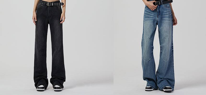 ow rise wide leg jeans or mid rise wide leg jeans