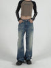 Straight-leg bootcut loose-fitting jeans BC737