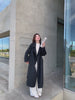 Handmade Long Wool Coat in Blue Navy 93003