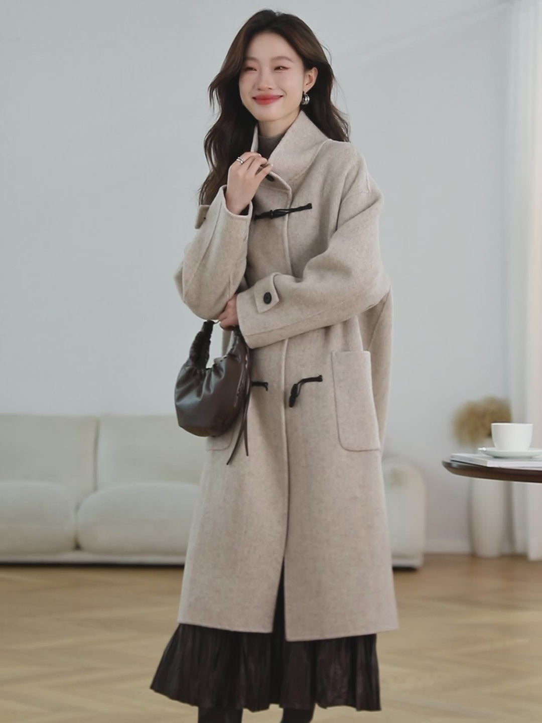 Statement Button Wool Coat 108938